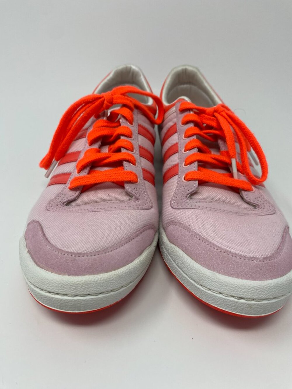 Adidas Sleek Series Top 10 Low Sneakers Shoes Womens 10 Pink Coral Orange - Picture 3 of 13